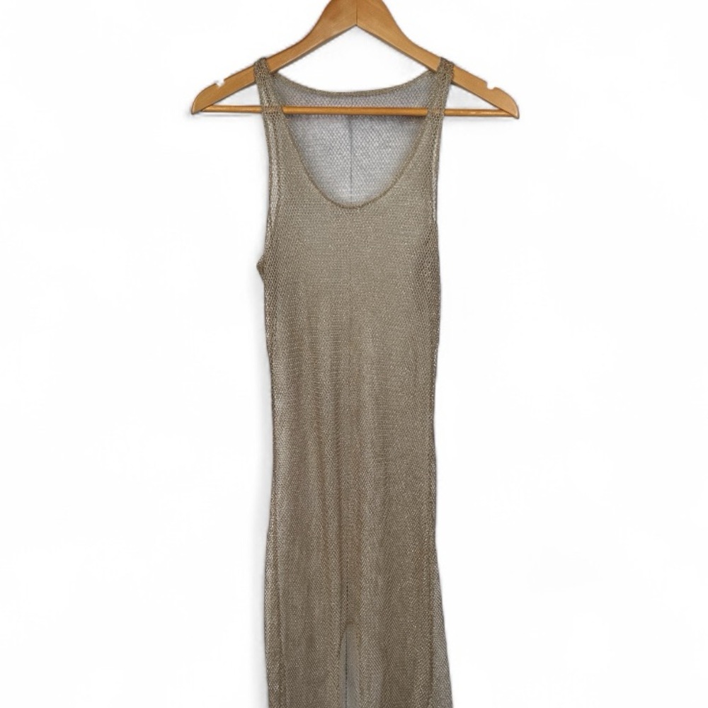 Gold Women’s Mesh Maxi Coverup